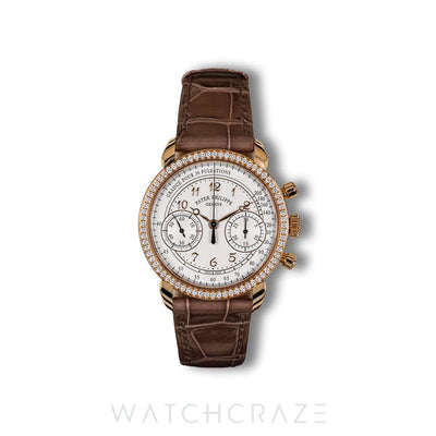 2021 PATEK PHILIPPE COMPLICATIONS CHRONOGRAPH RG DIAMOND BEZEL 38MM 7150/250R-001