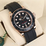 2024 ROLEX YACHTMASTER ROSE GOLD OYSTERFLEX 40MM 126655