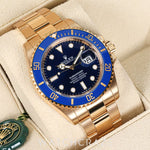 2024 ROLEX SUBMARINER YELLOW GOLD BLUE DIAL 'BLUSEY' 41MM 126618LB