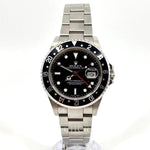 ROLEX GMT MASTER BLACK DIAL RED HAND 16710LN 40MM FULL SET - WatchCraze.com.au