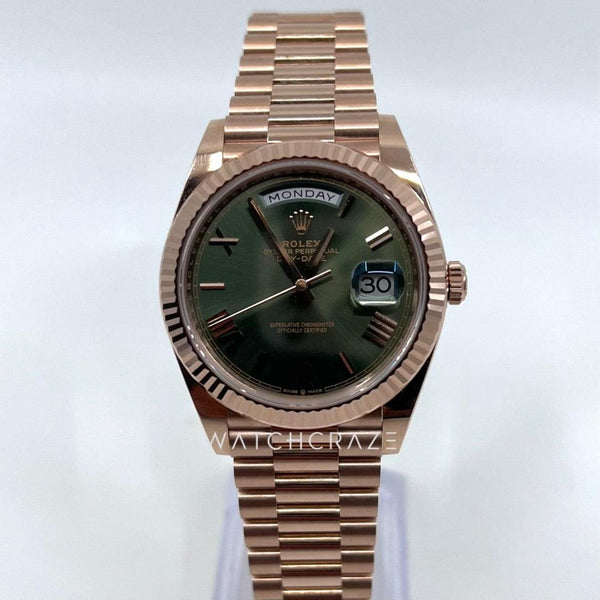 2023 ROLEX DAY DATE GREEN DIAL 40MM 228238 - WatchCraze.com.au
