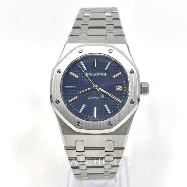 2008 AUDEMARS PIGUET ROYAL OAK 15300ST 39MM BLUE DIAL DISCONTINUED SE