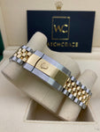2022 ROLEX DATEJUST 41MM ROLESOR YELLOW GOLD & OYSTERSTEEL BLACK DIAL 126333 - WatchCraze.com.au