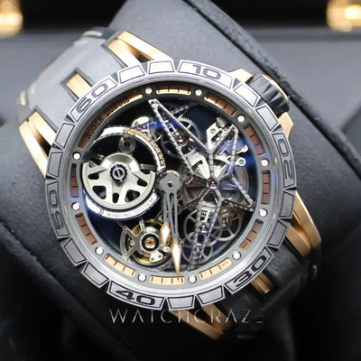 2017 ROGER DUBUIS EXCALIBUR SPIDER PINK GOLD 45MM LIMITED EDITION OF 88 PIECES DBEX0574 - WatchCraze.com.au
