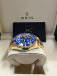 ROLEX SUBMARINER BLUESY YELLOW GOLD 116618LB 2020 - WatchCraze.com.au