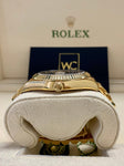ROLEX DAY-DATE II YELLOW GOLD BLACK WAVY DIAL 41mm 218238 - WatchCraze.com.au
