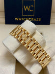ROLEX DAY-DATE II YELLOW GOLD BLACK WAVY DIAL 41mm 218238 - WatchCraze.com.au