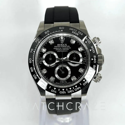 2021 ROLEX DAYTONA DIAMOND MARKERS WHITE GOLD 40MM 116519LN
