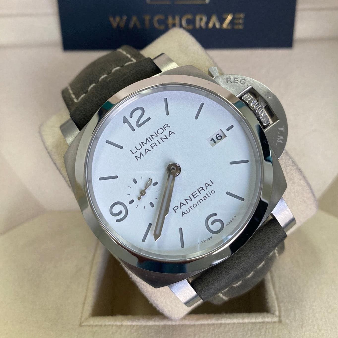 PANERAI LUMINOR MARINA WHITE DIAL PAM01314 44mm