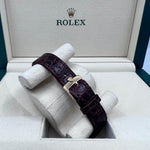 ROLEX CELLINI 18K YELLOW GOLD BROWN LEATHER STRAP CIRCA 1990s - WatchCraze.com.au