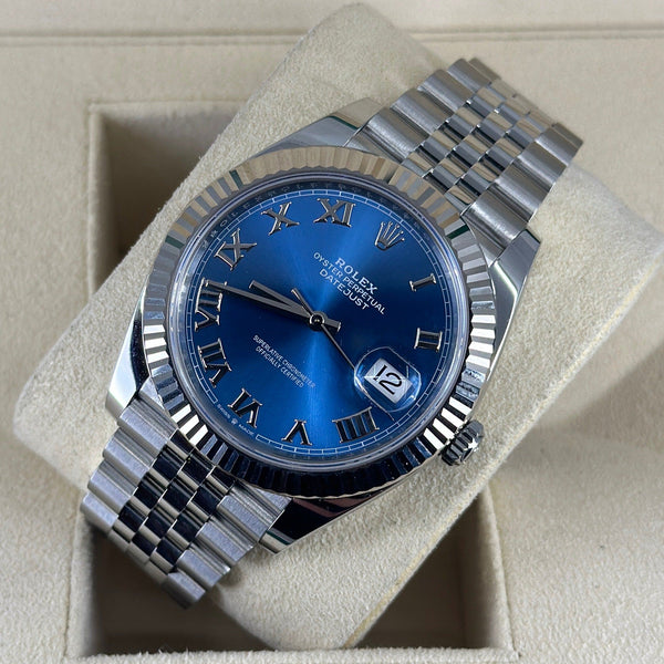 Dial Jubilee Bracelet Rolex Azzurro Blue Dial Dial Jubilee