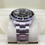 ROLEX GMT MASTER BLACK DIAL RED HAND 16710LN 40MM FULL SET - WatchCraze.com.au