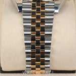 2026 ROLEX DATEJUST TWO TONE YELLOW GOLD AND STEEL BLACK DIAL DIAMOND MARKERS 41MM 126333