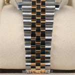 2026 ROLEX DATEJUST TWO TONE YELLOW GOLD AND STEEL BLACK DIAL DIAMOND MARKERS 41MM 126333