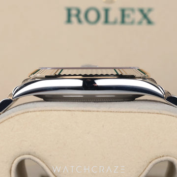 2026 ROLEX DATEJUST TWO TONE YELLOW GOLD AND STEEL BLACK DIAL DIAMOND MARKERS 41MM 126333