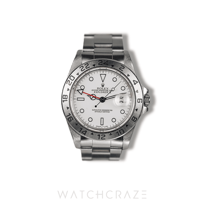 ROLEX EXPLORER II WHITE PATINA DIAL 40MM 16570
