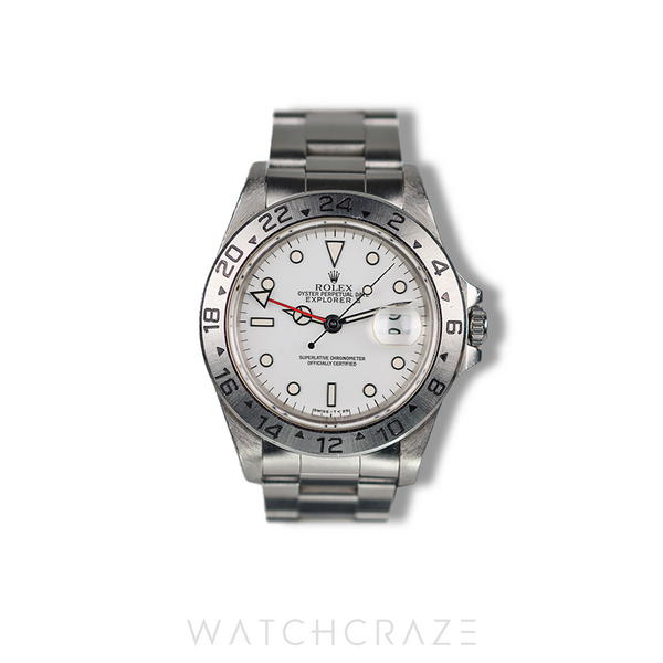 ROLEX EXPLORER II WHITE PATINA DIAL 40MM 16570