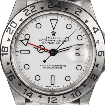 ROLEX EXPLORER II WHITE PATINA DIAL 40MM 16570