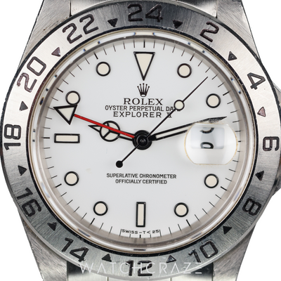 ROLEX EXPLORER II WHITE PATINA DIAL 40MM 16570