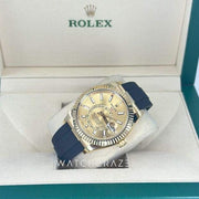 2023 ROLEX SKY-DWELLER CHAMPAGNE DIAL OYSTERFLEX 326238