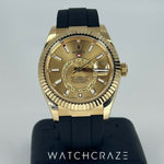 2023 ROLEX SKY-DWELLER CHAMPAGNE DIAL OYSTERFLEX 326238