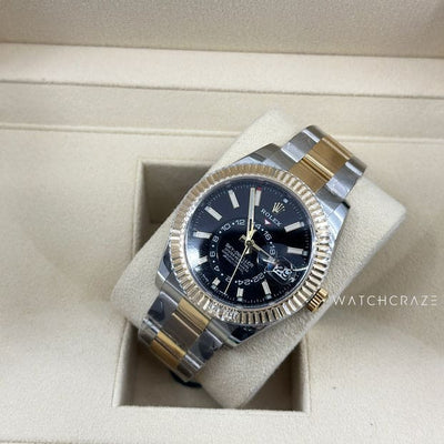 2020 ROLEX SKY-DWELLER TWO TONE BLACK DIAL 326933