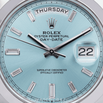 2022 ROLEX DAY-DATE PLATINUM ICE BLUE DIAL 40MM 228206