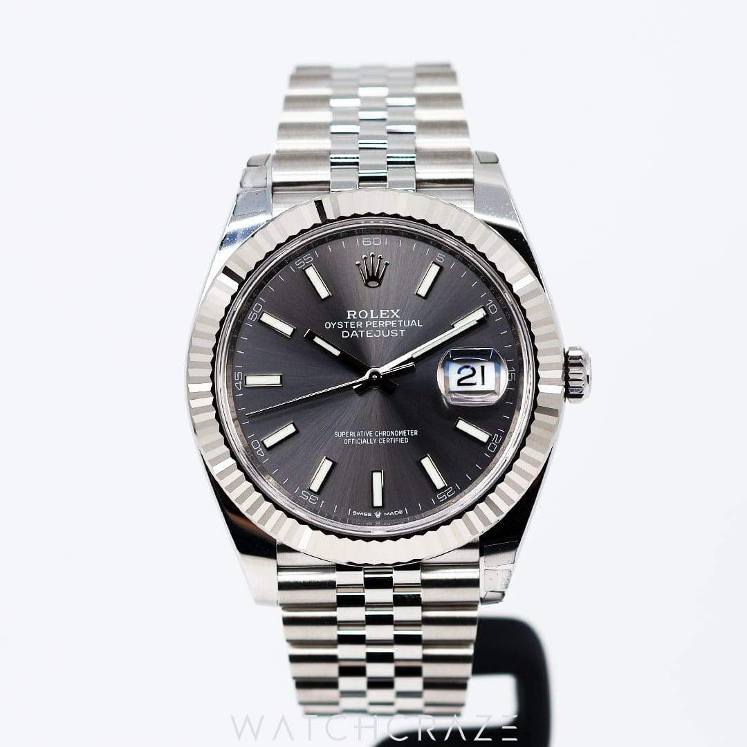 2024 ROLEX DATEJUST RHODIUM 41MM 126334