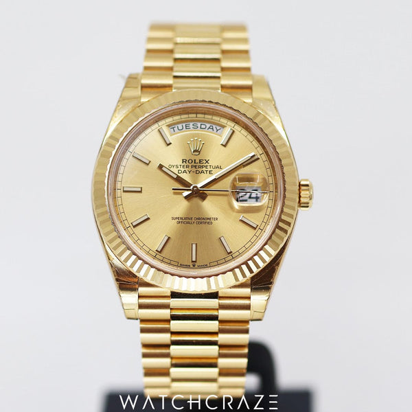2021 ROLEX DAY-DATE GOLD 40MM 228238
