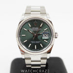 2023 ROLEX DATEJUST MINT GREEN 36MM 126234