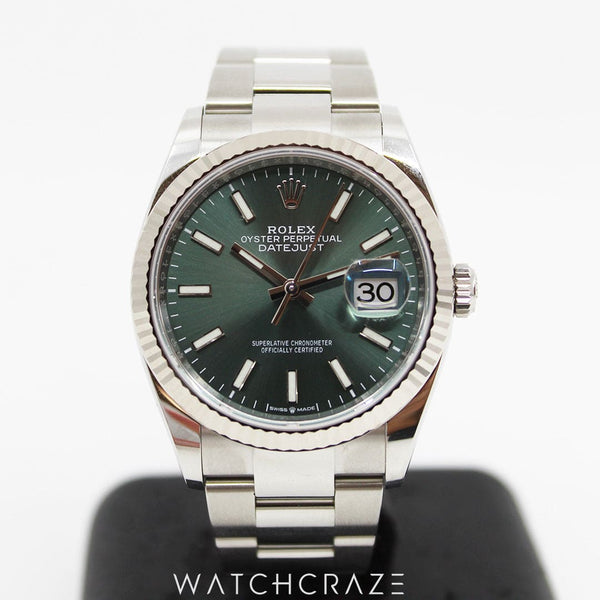 2023 ROLEX DATEJUST MINT GREEN 36MM 126234