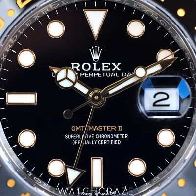 2023 ROLEX GMT MASTER II TWO TONE BLACK DIAL 40MM 126713GRNR