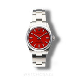 2022 ROLEX OYSTER PERPETUAL RED DIAL 31MM 277200