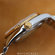 1999 ROLEX DATEJUST TWO-TONE GOLD WHITE DIAL 36MM 16233