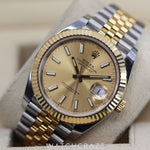 2024 ROLEX DATEJUST TWO TONE GOLD AND STEEL CHAMPAGNE DIAL 41MM 126333