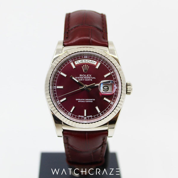 2021 ROLEX DAY-DATE CHERRY RED 36MM 118139