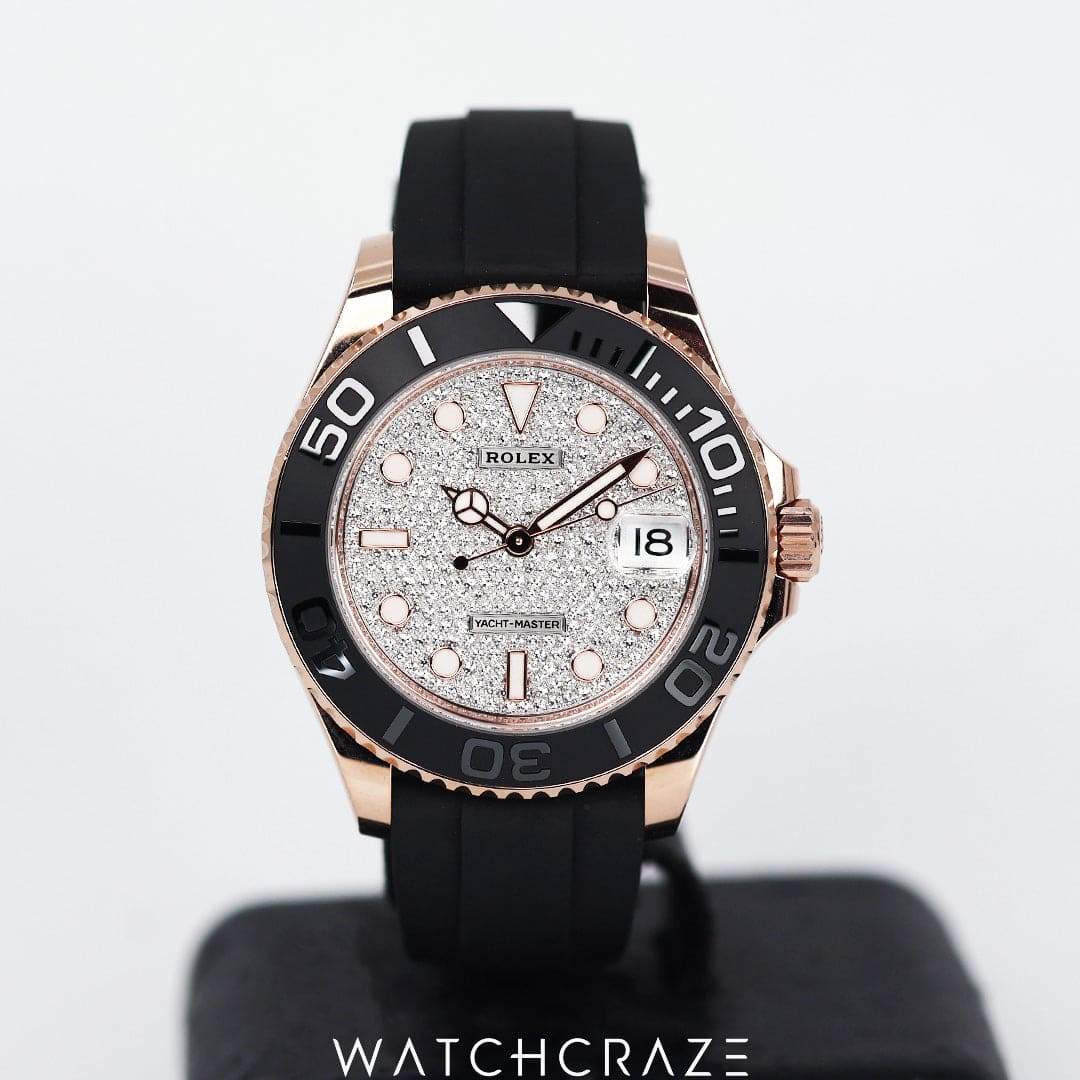 2022 ROLEX YACHT-MASTER ROSE GOLD DIAMOND DIAL 37MM 268655