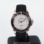 2022 ROLEX YATCHMASTER ROSE GOLD DIAMOND DIAL 37MM 268655