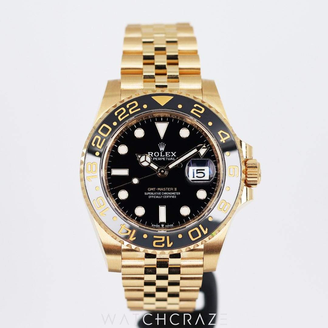 2023 ROLEX GMT MASTER II YELLOW GOLD 40MM 126718GRNR