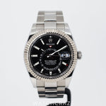 2022 ROLEX SKY-DWELLER BLACK DIAL 42MM 326934 STAINLESS STEEL