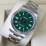 2023 ROLEX OYSTER PERPETUAL OP41 GREEN 41MM 124300