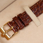 2003 LADIES ROLEX CELLINI DILVER DIAL BROWN LEATHER BAND 26MM 01/08/6110