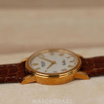 2003 LADIES ROLEX CELLINI DILVER DIAL BROWN LEATHER BAND 26MM 01/08/6110