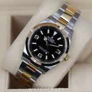 2024 ROLEX EXPLORER TWO TONE STEEL AND YELLOW GOLD BLACK DIAL 36MM 124273