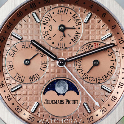 2021 AUDEMARS PIGUET ROYAL OAK PERPETUAL CALENDAR SALMON 41MM 26615TI.OO.1220TI.01