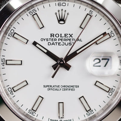2023 ROLEX DATEJUST WHITE DIAL OYSTER BRACELET 41MM 126300