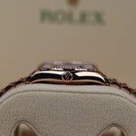 2024 LADIES ROLEX DATEJUST CHOCOLATE DIAMOND-SET DIAL EVEROSE GOLD 31MM 278275