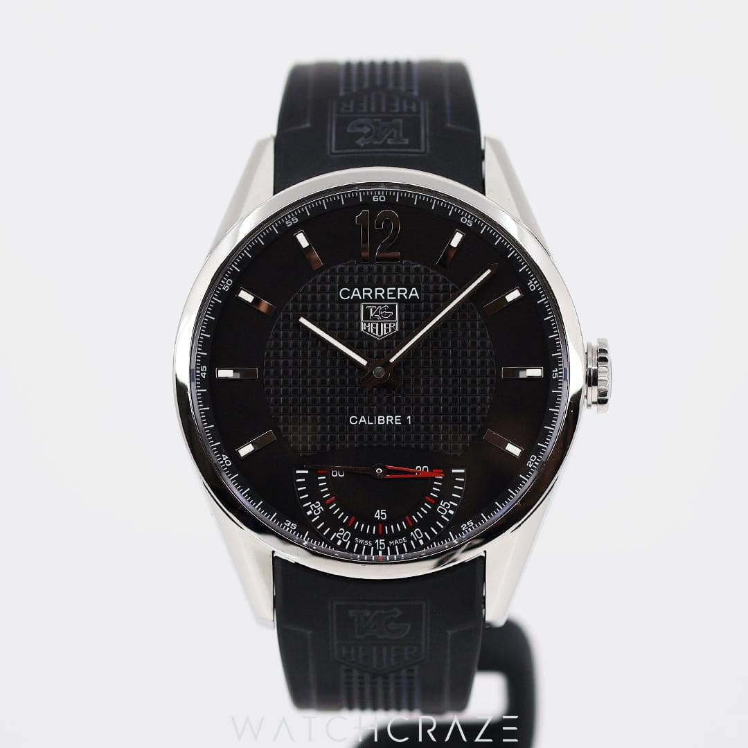 2008 TAG HEUER CARRERA BLACK DIAL 43MM WV3010