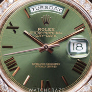 2021 ROLEX DAY-DATE OLIVE DIAL ROSE GOLD 40MM 228345RBR