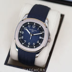 2021 PATEK PHILIPPE AQUANAUT BLUE SQUARE DIAL WHITE GOLD 42.2MM 5168G-001